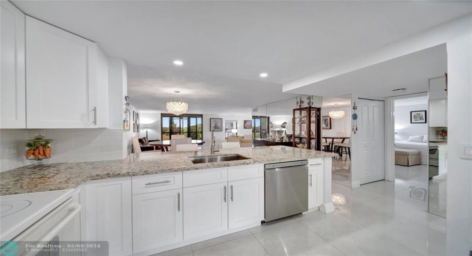 Gorgeous Open Kitchen - Doorway to Guest Bedroom on Right