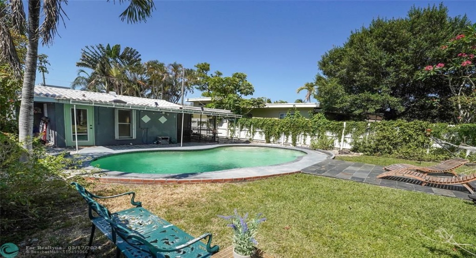 POOL VIEW FROM SW SIDE OF HOME!