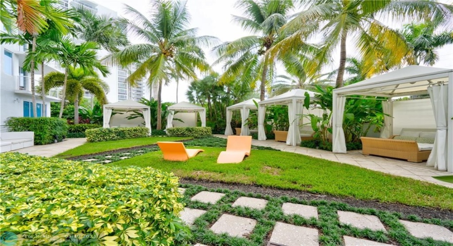 Cabanas to relax in
