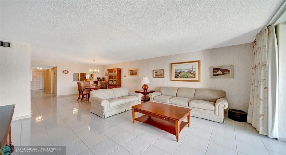 Spacious Living Room & Dining Room