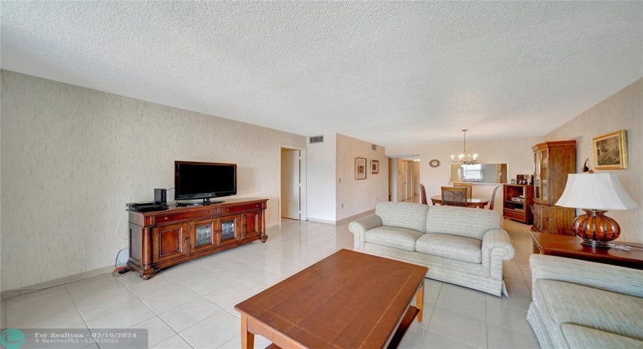 Large Living Room & Dining Room with Pass-Through to Kitchen