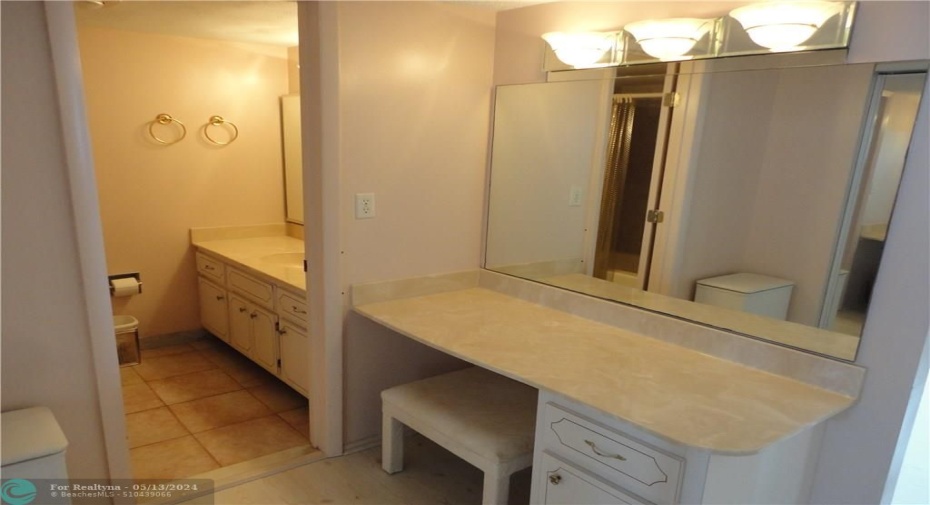 MASTER BATH ROOM W/VANITY AREA