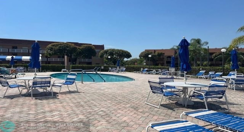 Pool across the building
