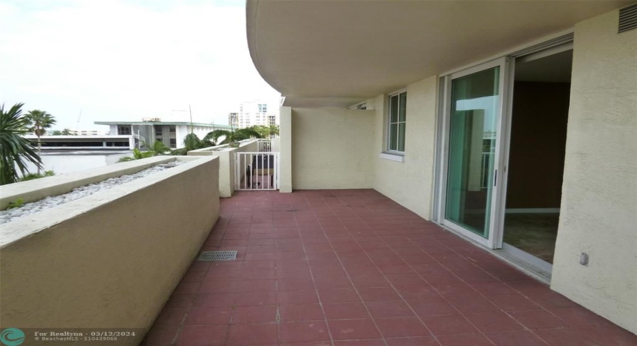 oversized balcony