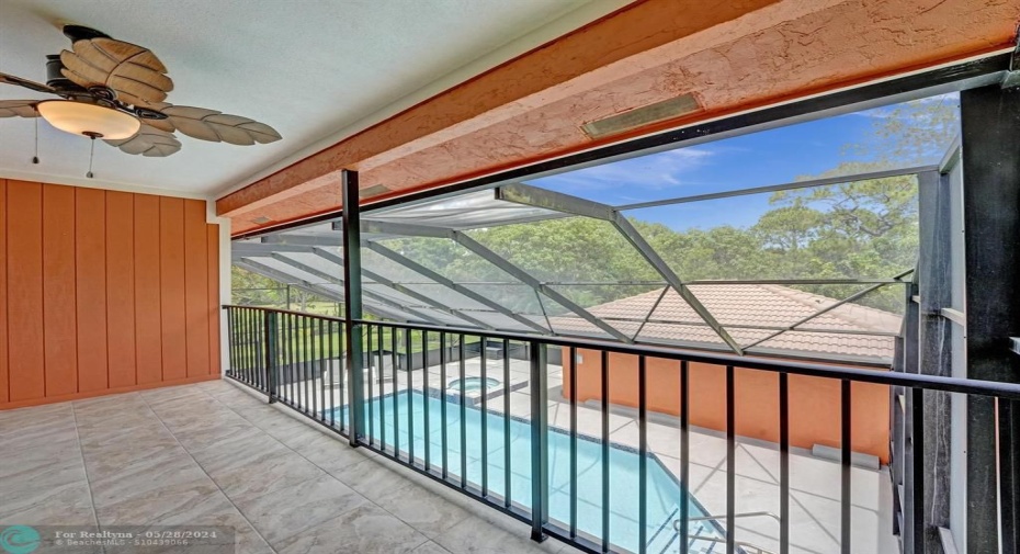 Pool view from Master bedroom balcony