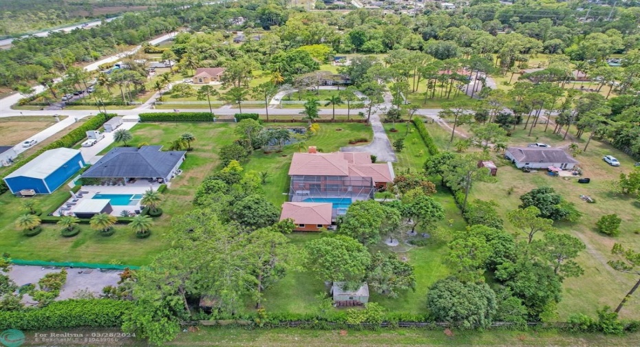 South view of the main house