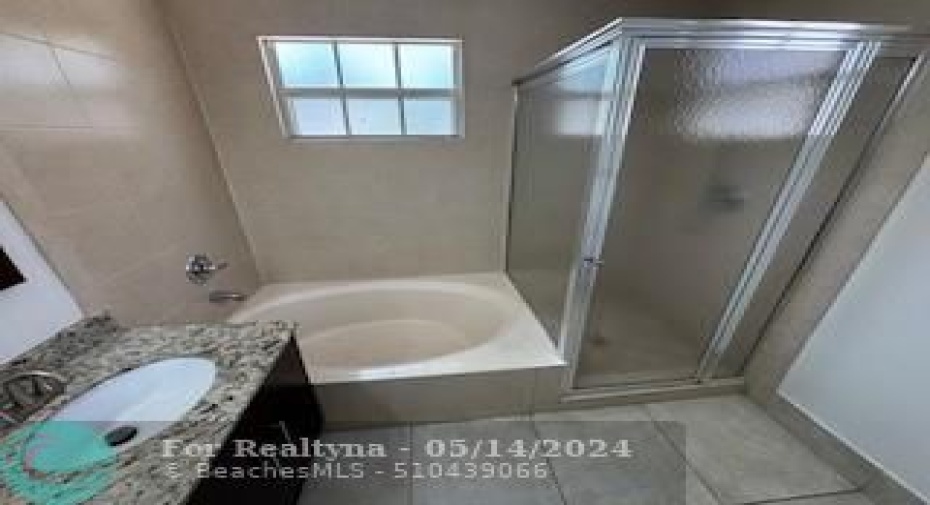 Master bath tub and shower