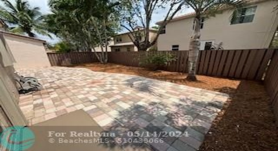 Brick paver patio