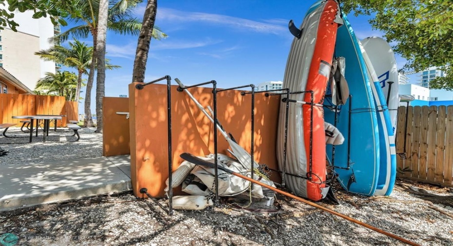 Designated spot for paddle boards