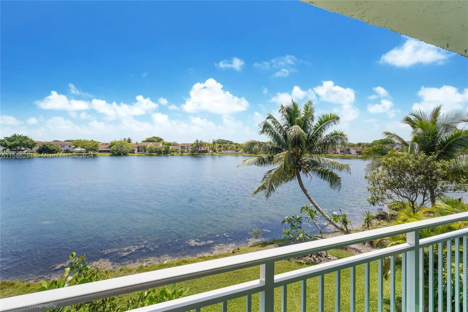 Unobstructed lake view from one of the two balconies