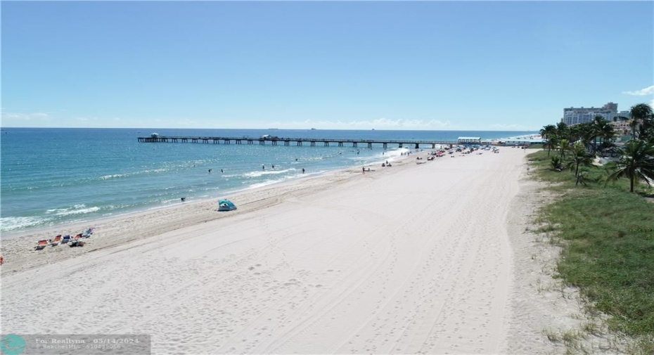 View of Pier from in front of Villas Private Beach Club