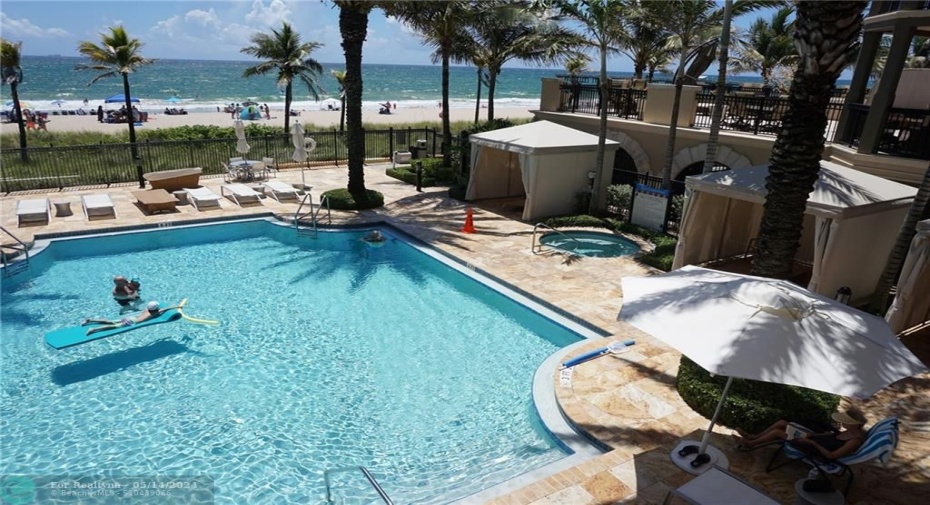 Cabanas and Hot Tub are available for all residents