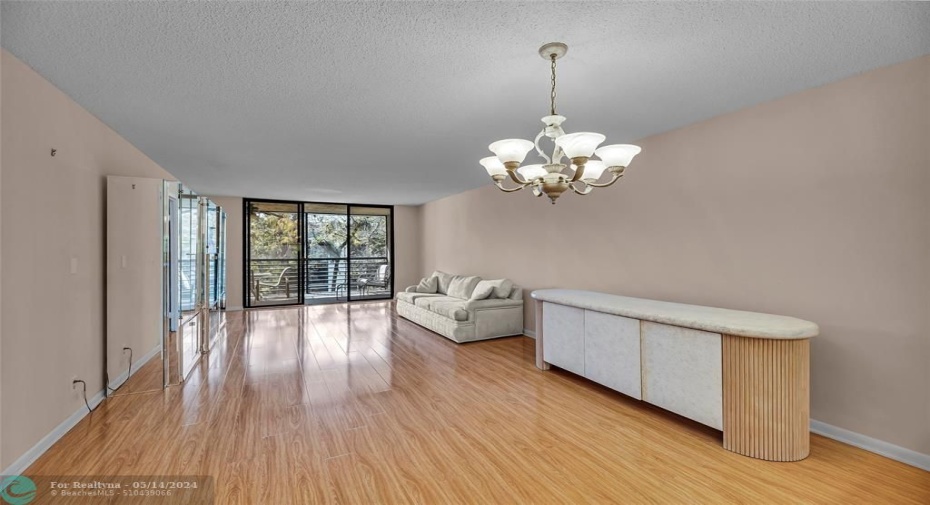 View from Kitchen-Hardwood floors