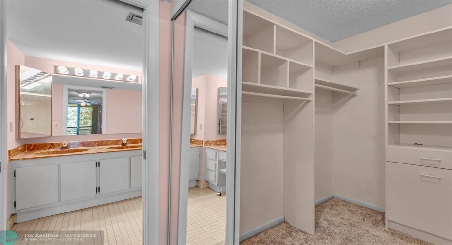 View of Owner Bath and Walk-in Closet