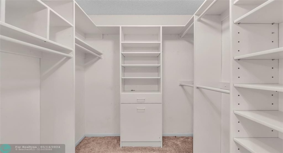 Oversized Double walk-in closet in Owner's Bedroom