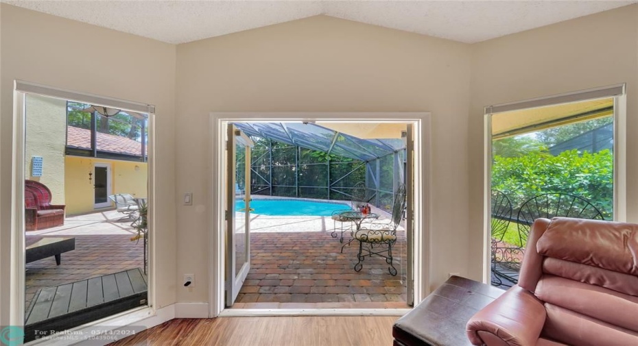 Primary Suite Opens to Pool Area