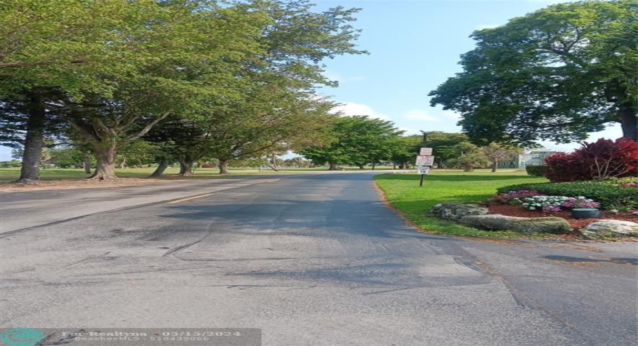 Road entering your section of the community