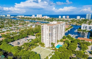 Aerial view of the Tower at Port Royale.