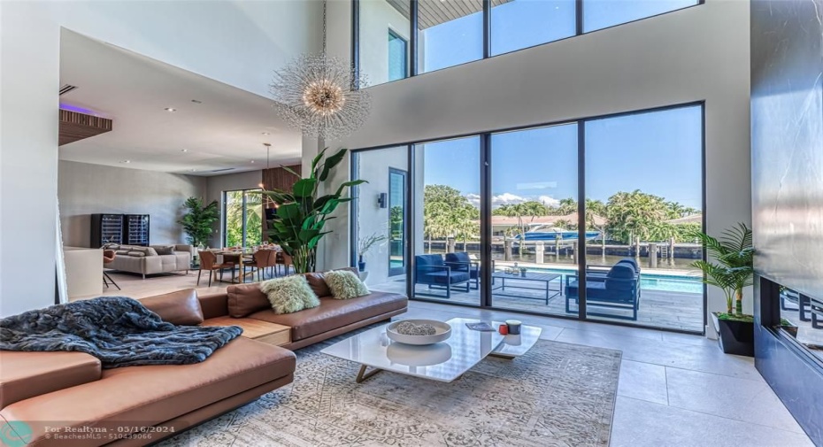 Open layout formal living area