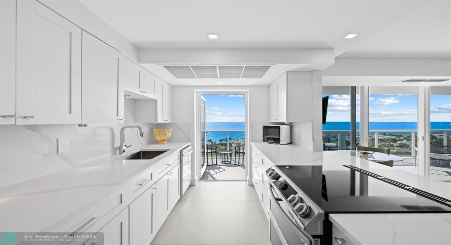 The Kitchen Accesses The Oversized Balcony