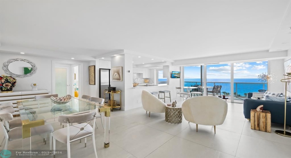 Great Room, Dining Room & Open Kitchen