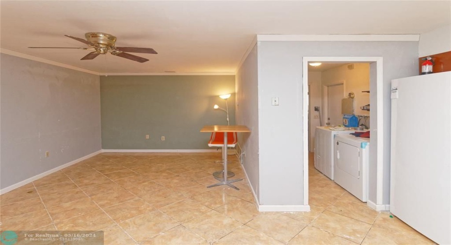 Dinning room/ Family room and Utility closet