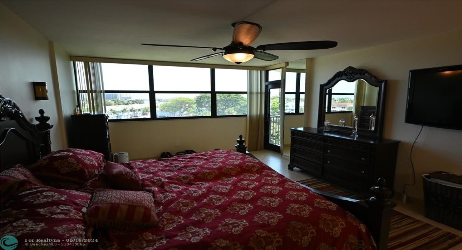 Owners Bedroom with GREAT views and a door to the Balcony.