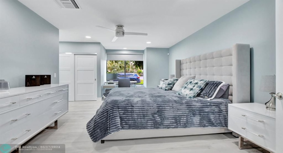 Bright clean bedroom space