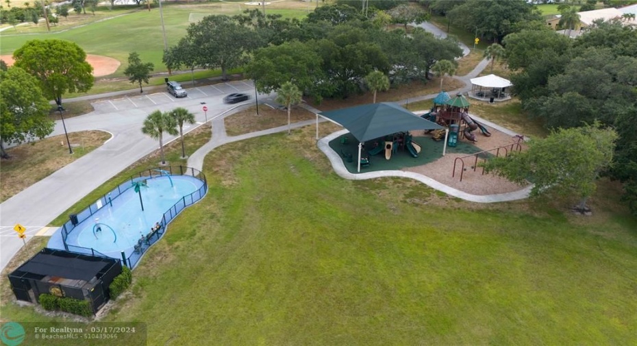 Splash Pad! Covered Playground, ball fields