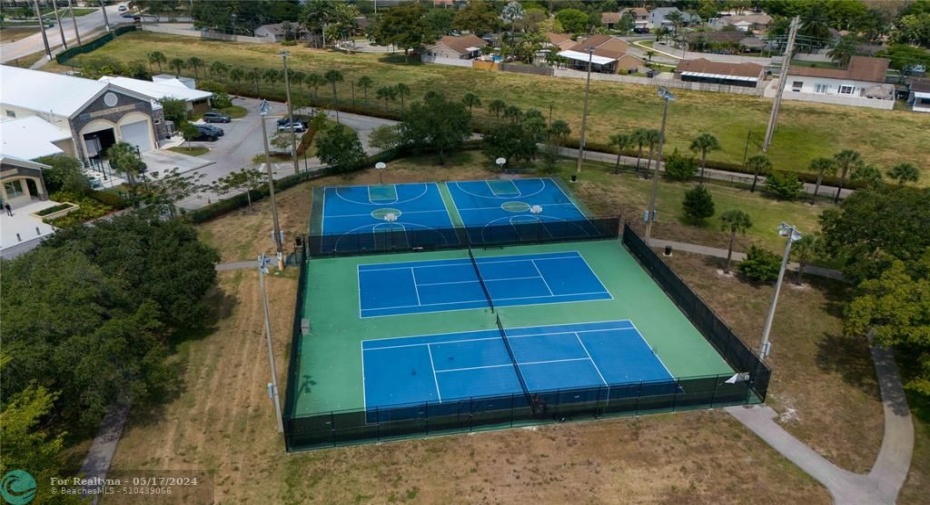 Basketball courts; New fire station