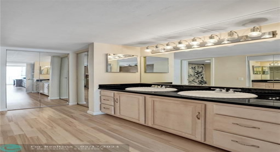 2 walk-in closets and a linen closet.