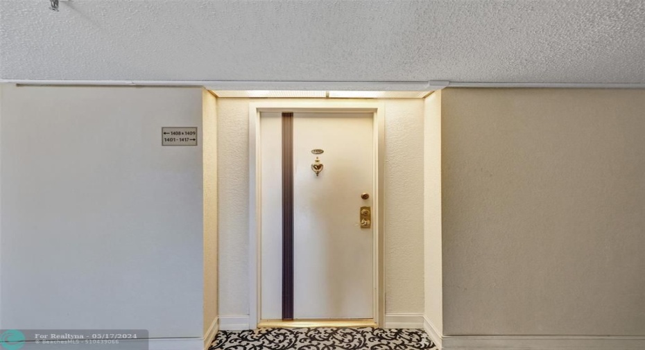 Front door to #1410