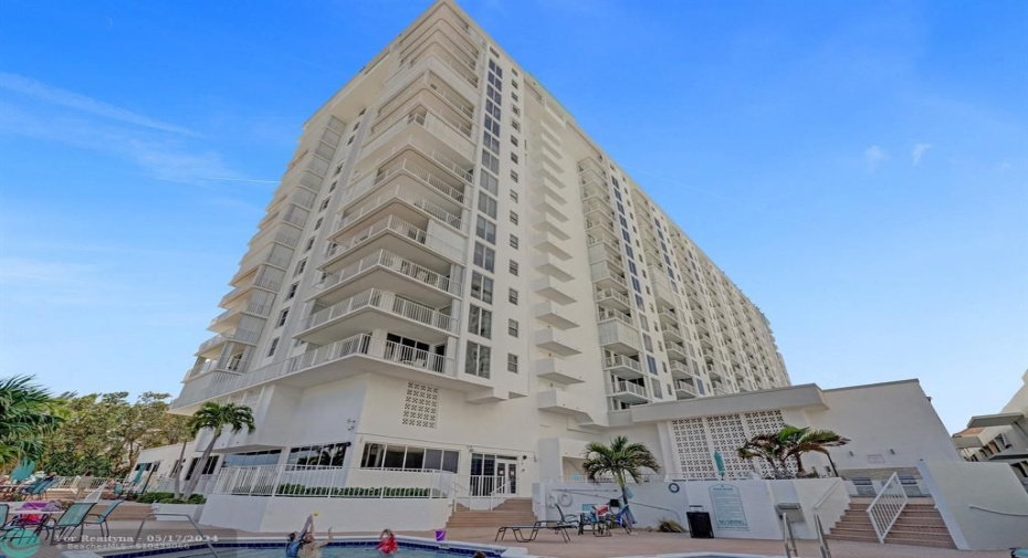 Ocean side of the building.