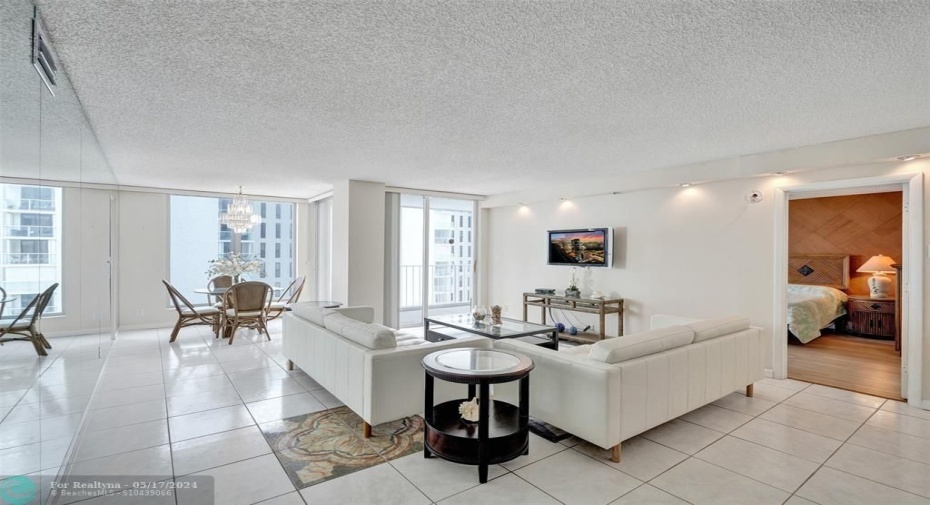 Spacious living area.