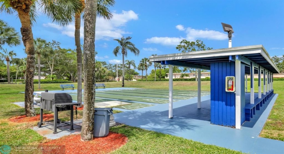 BBQ AND SHUFFLE BOARD COURTS AT MAIN CLUB HOUSE