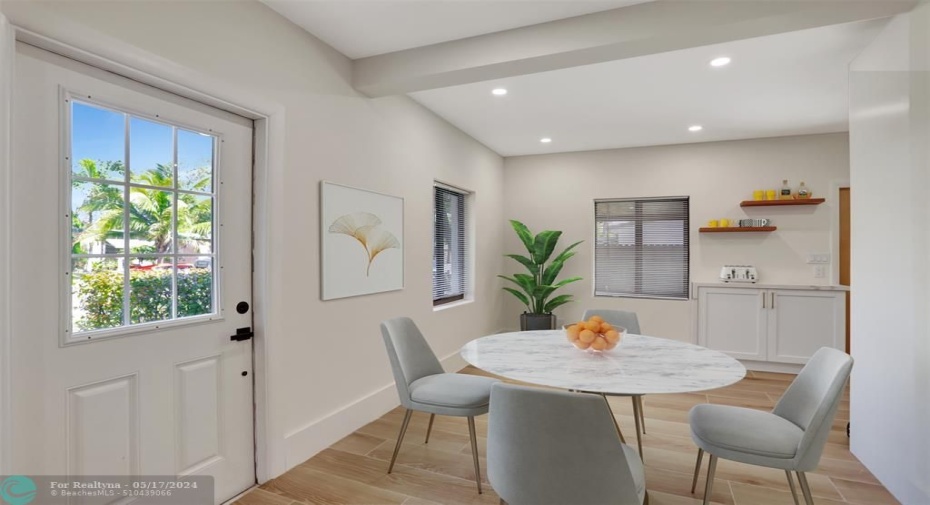 Front door/Dining area