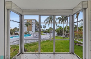GREAT East views of the Middle River and pool area.
