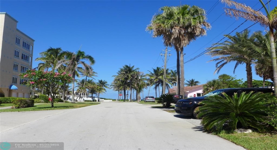 Beach is just a block away