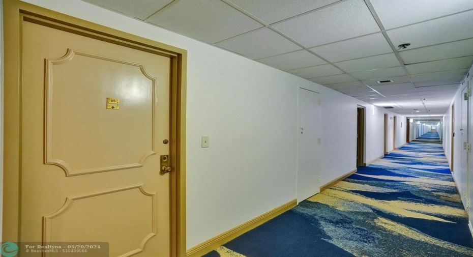 Hallway to unit 115