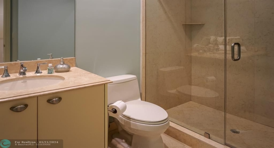 Second bath shared by bedrooms 2 and 3