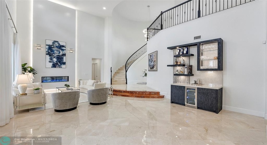 Martini Cocktail bar & wine cooler for entertaining guests