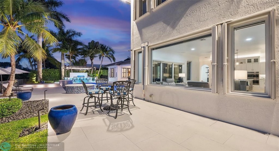 This cool deck is new and installed with the new Miami Greish colors, This is the best spot for suntanning,All windows have hurricane impact accordion shutters and all doors & sliders are hurricane impact glass,  =All the windows and doors including the garage on the entire home have hurricane impact protection.