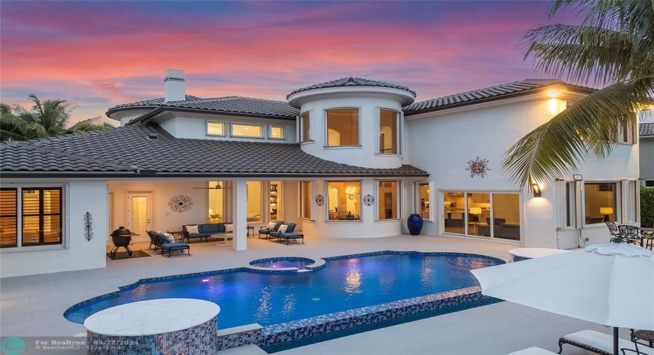 A sunset view of this pretty remodeled Castle