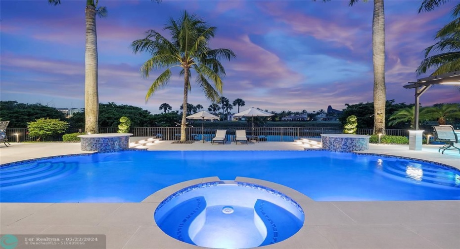 Dive in for a dip in the heated pool
