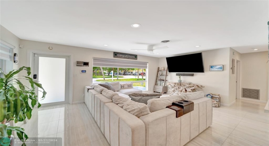Front Door & Living Room