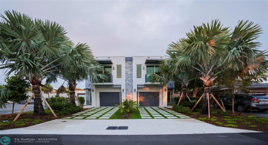 Gorgeous curb appeal.  Unit 1 is on the left