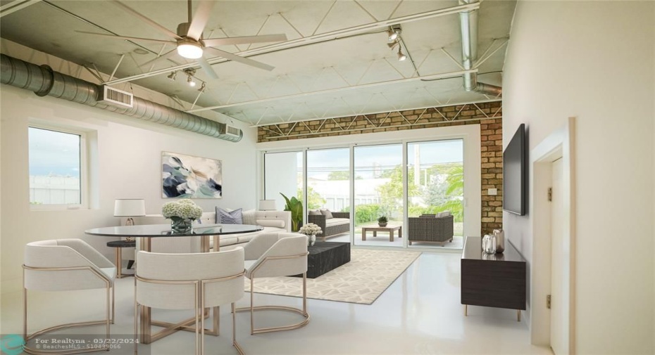 With a View Toward the Backyard - Staged photo - Furniture Not Included