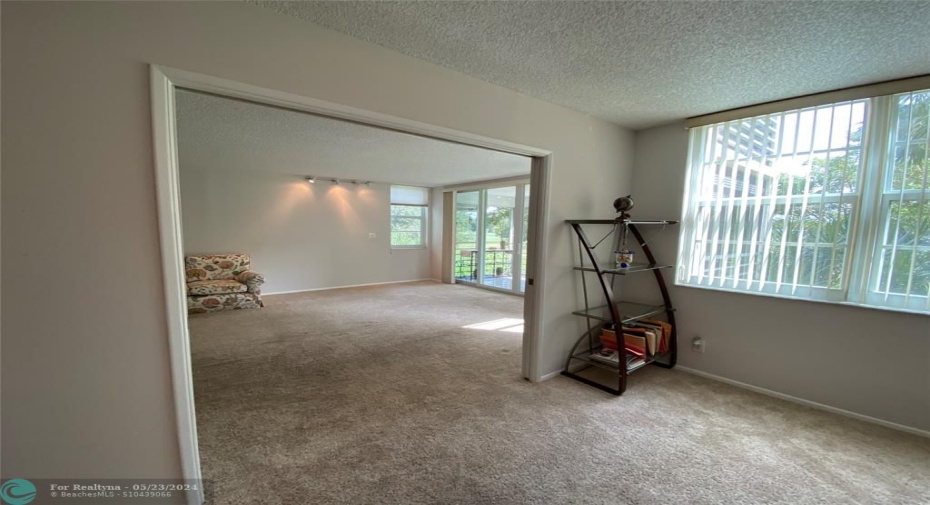 Living Area view from 3rd Bedroom/Den