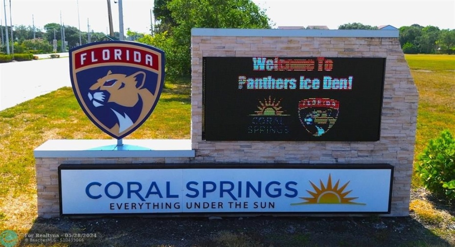 Ice Skating is another option for fun in Coral Springs on nearby Sportsplex Dr.