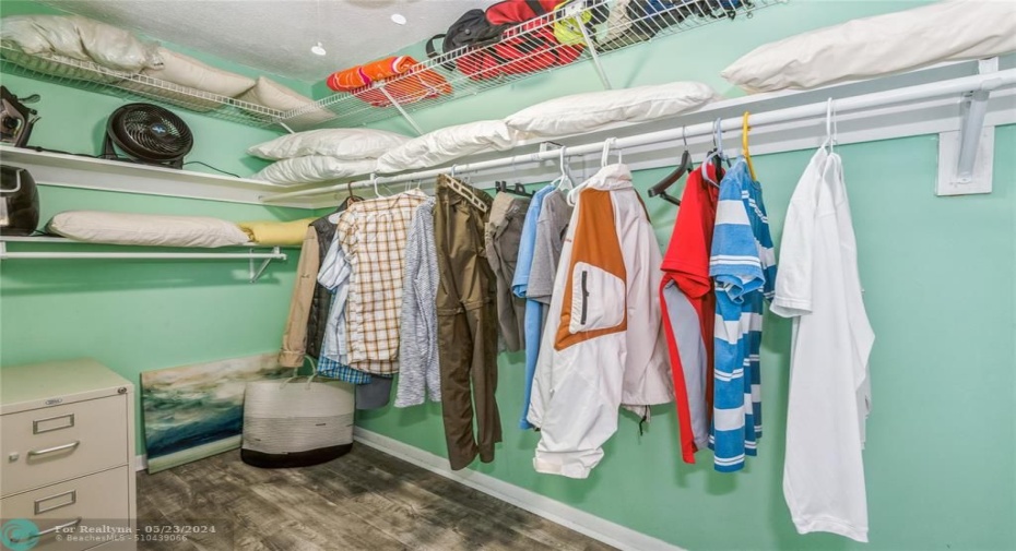 Large walk in closet